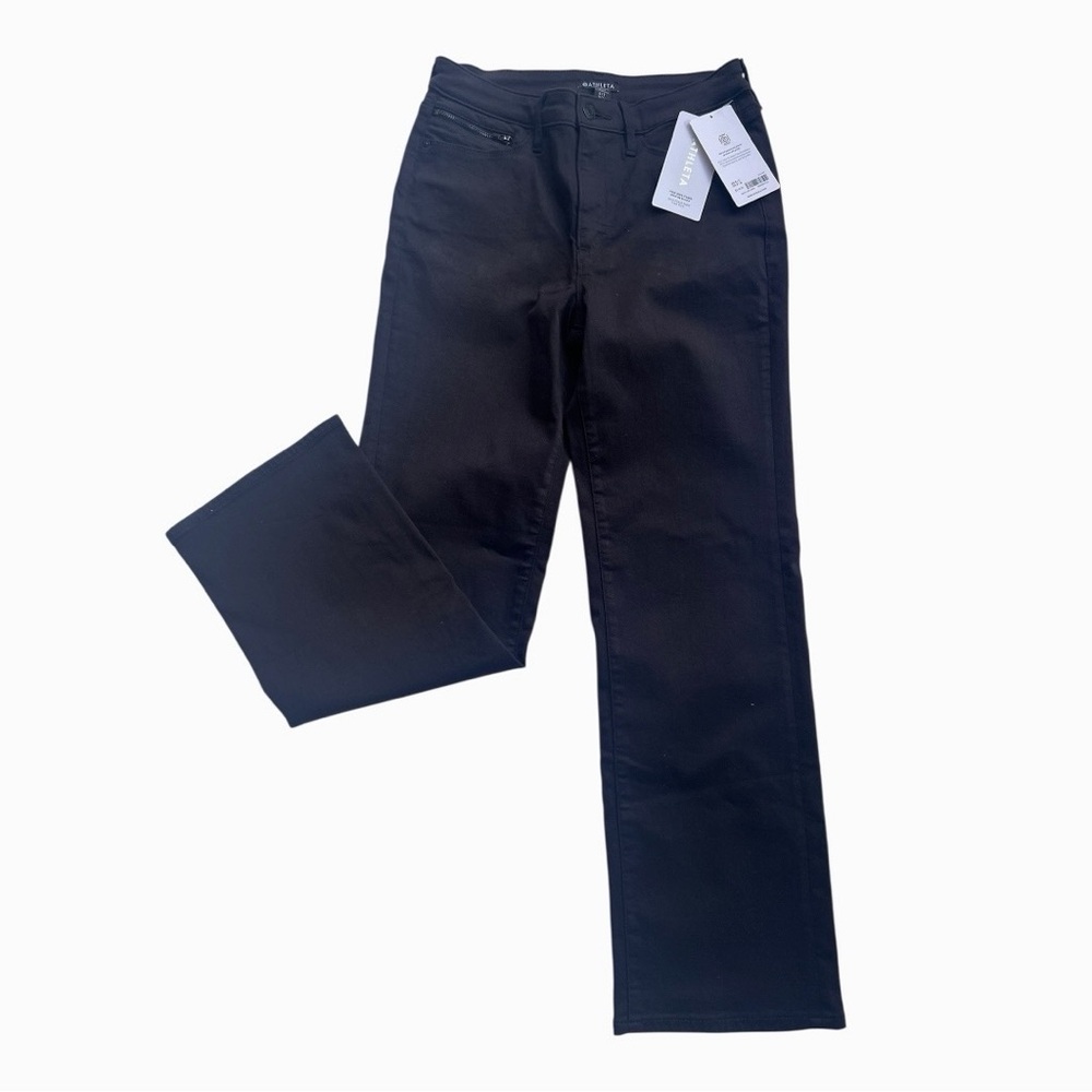 Athleta‎ Black Flex Kick Flare Jean Size 8 Tall